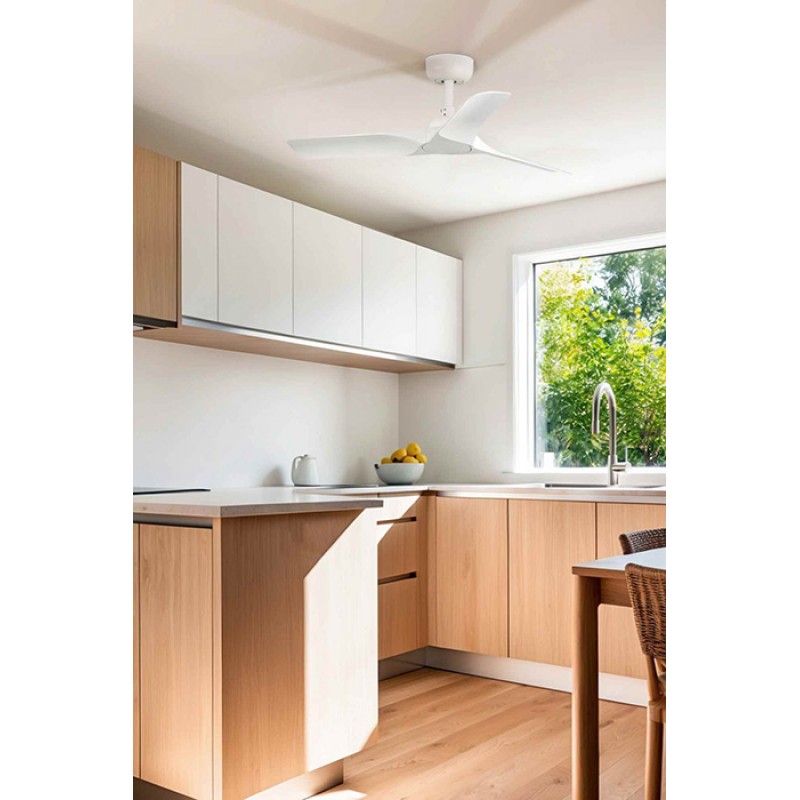 Потолочный вентилятор Faro 33824WT Hey S 900mm White 3 Blades White Tuya