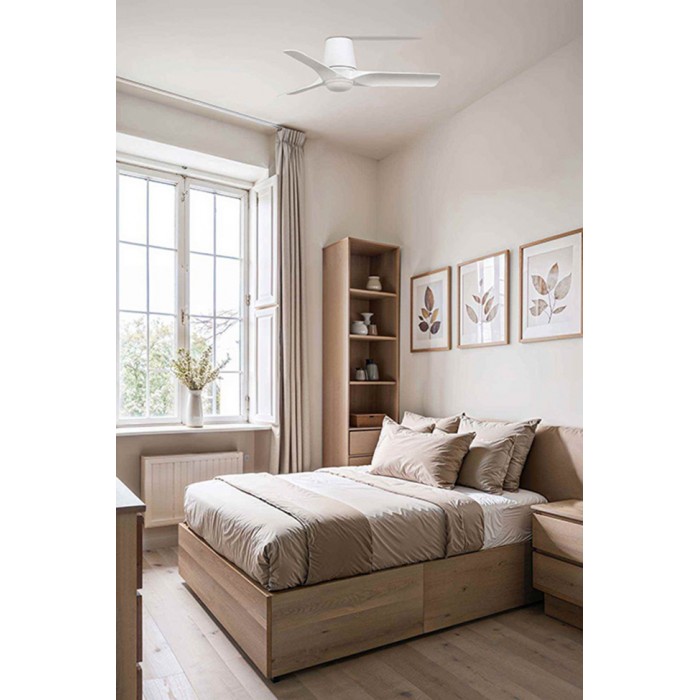 Люстра-вентилятор Faro 33826WT-1TW Hey Tub S 900 White 3 P White LED 10W Tuya Люстра-вентилятор Faro 33826WT-1TW Hey Tub S 900 White 3 P White LED 10W Tuya