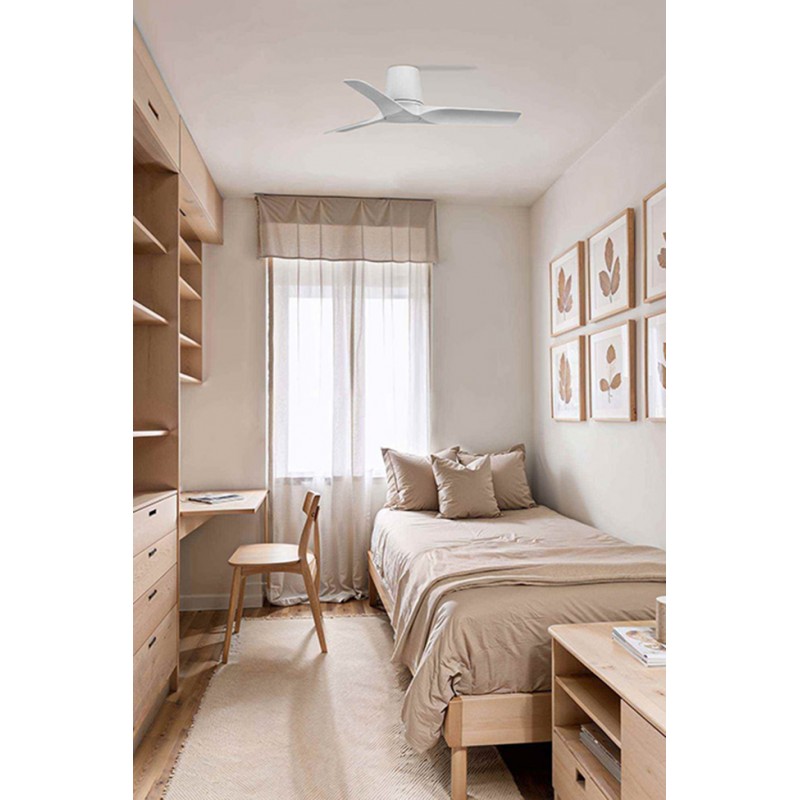 Потолочный вентилятор Faro 33826WT Hey Tub S 900mm White 3 Blades White Tuya