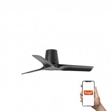 Потолочный вентилятор Faro 33827WT Hey Tub S 900mm Black 3 Blades Black Tuya