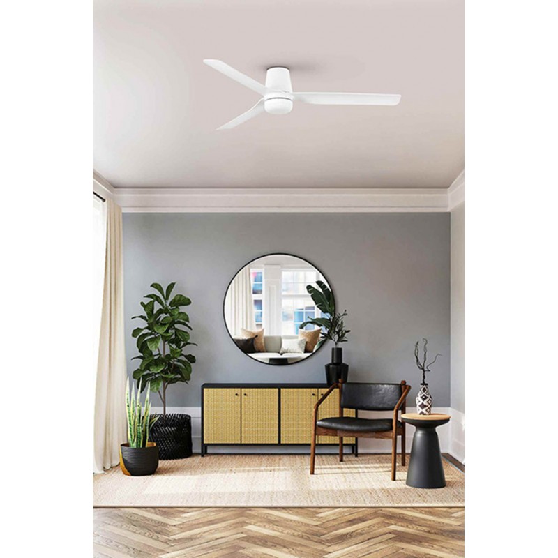 Люстра-вентилятор Faro 33828WT-1TW Punt Tub M 1300mm White 3 P White LED 18W Tuya