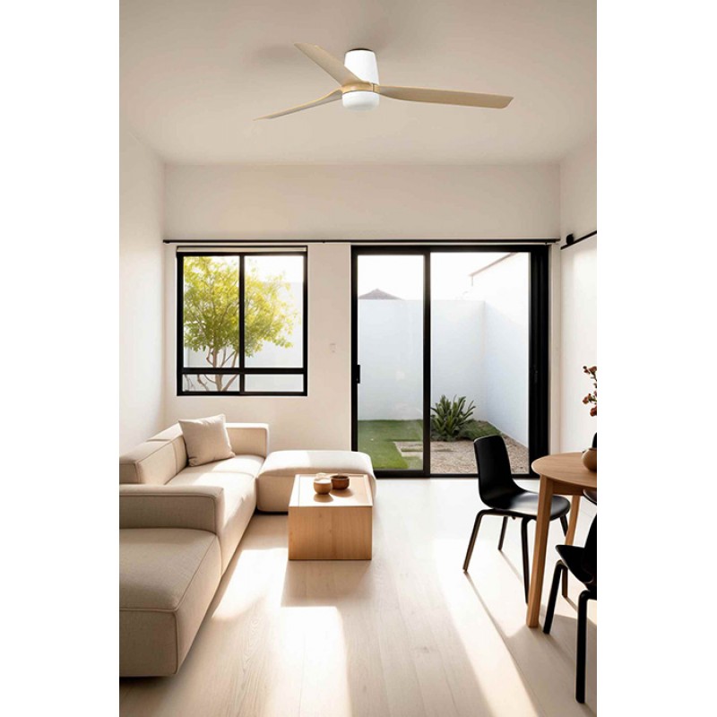 Люстра-вентилятор Faro 33829WT-1TW Punt Tub M 1300 White 3P Mad Light LED 18W Tuya