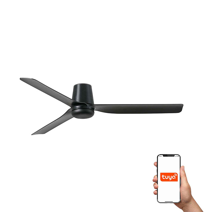 Стельовий вентилятор Faro 33830WT Punt Tub M 1300mm Black 3 Blades Black Tuya