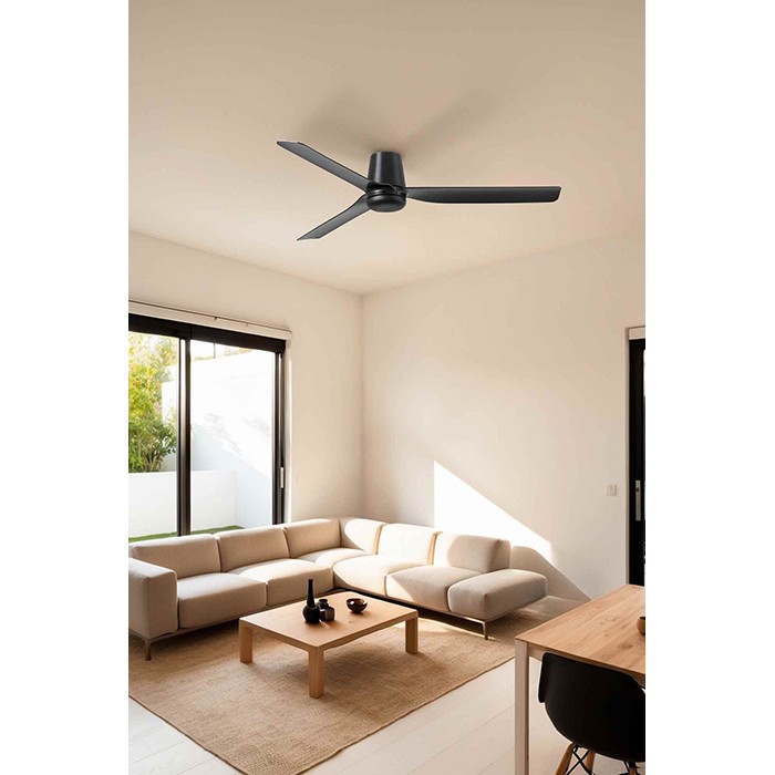 Стельовий вентилятор Faro 33830WT Punt Tub M 1300mm Black 3 Blades Black Tuya