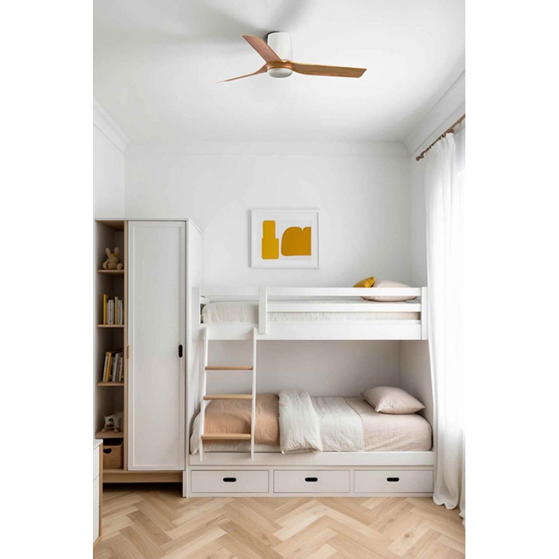 Потолочный вентилятор Faro 33833WT Mini Punt Tub S 900 White 3P Wood Light Tuya