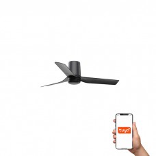 Потолочный вентилятор Faro 33834WT Mini Punt Tub S 900mm Black 3 Blades Black Tuya