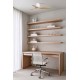 Стельовий вентилятор Faro 33836 Heywood Tub S 900mm White 3 Blades Wood Light
