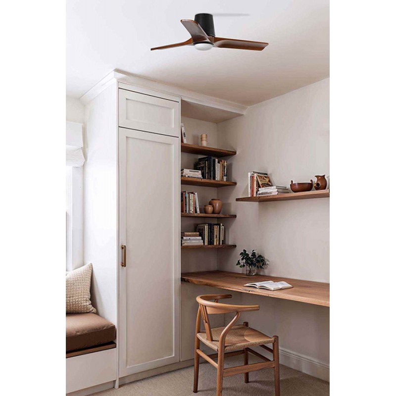 Люстра-вентилятор Faro 33837WT-1TW Heywood Tub S 900 Black 3P Mad Osc LED 10W Tuya
