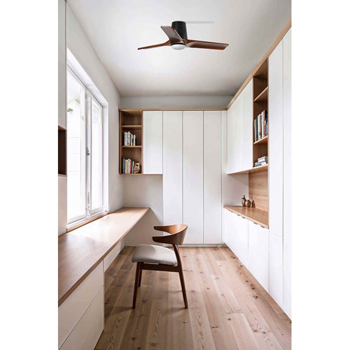 Потолочный вентилятор Faro 33837WT Heywood Tub S 900 Black 3P Wood Dark Tuya Потолочный вентилятор Faro 33837WT Heywood Tub S 900 Black 3P Wood Dark Tuya