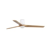 Люстра-вентилятор Faro 33838-1TW Heywood M 1320mm White 3b Light Wood LED 18W CCT