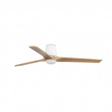 Люстра-вентилятор Faro 33838-1TW Heywood M 1320mm White 3b Light Wood LED 18W CCT