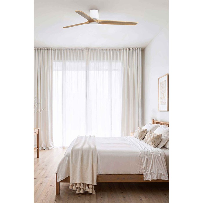 Потолочный вентилятор Faro 33838 Heywood Tub L 1320mm White 3 Blades Wood Light