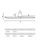 Стельовий вентилятор Faro 33838WT Heywood Tub L 1320 White 3P Wood Light Tuya