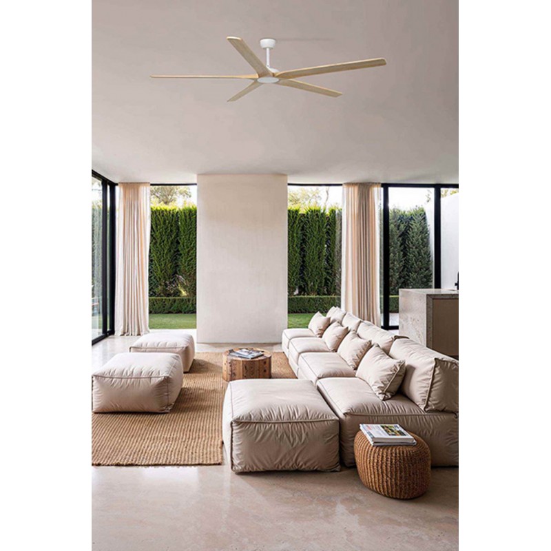 Потолочный вентилятор Faro 34191WT Bigwood 20 XXL 2000mm White 6 Blades Pine Tuya