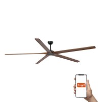 Потолочный вентилятор Faro 34192WT Bigwood 24 XXL 2400mm Black 6P Walnut Dark Tuya