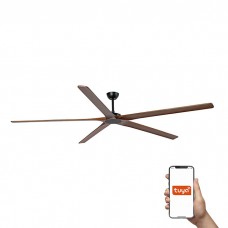 Потолочный вентилятор Faro 34192WT Bigwood 24 XXL 2400mm Black 6P Walnut Dark Tuya
