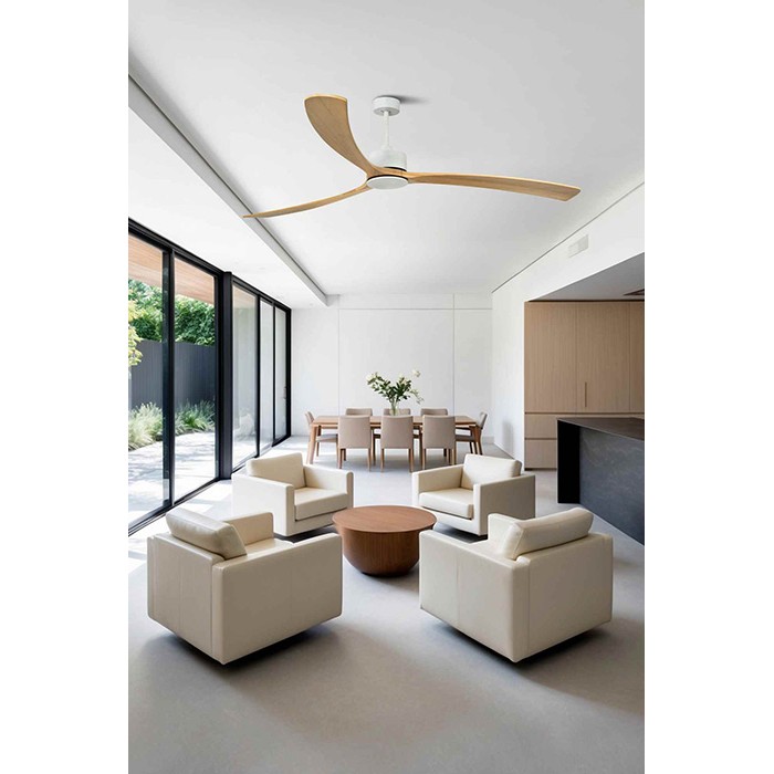 Стельовий вентилятор Faro 34201AWW Kauai XXL 2330mm White 3 Blades Wiz Стельовий вентилятор Faro 34201AWW Kauai XXL 2330mm White 3 Blades Wiz