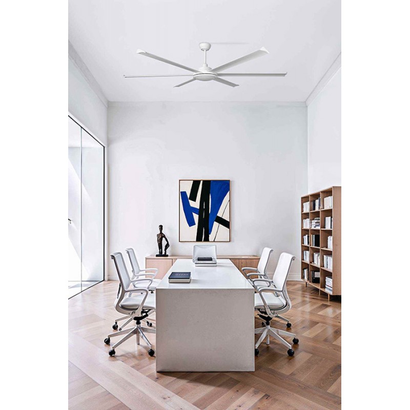 Люстра-вентилятор Faro 34202-130 Rotterdam 20 XL 2000mm White 6P 32W LED 3000K