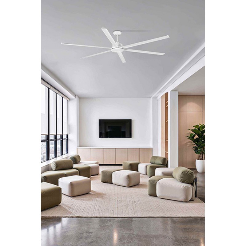 Люстра-вентилятор Faro 34206-130 Rotterdam 25 XXL 2500mm White 6P 32W LED 3000K