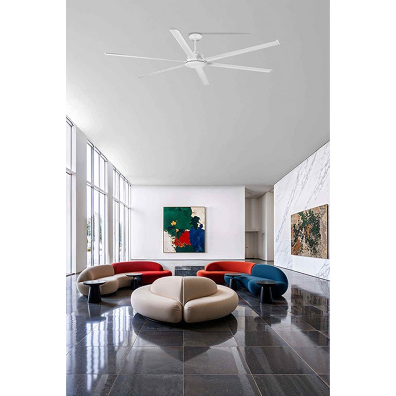 Потолочный вентилятор Faro 34210 Rotterdam 30 XXL 3000mm White 6 Blades