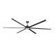 Люстра-вентилятор Faro 34211-130 Rotterdam 30 XXL 3000mm Black 6P 32W LED 3000K