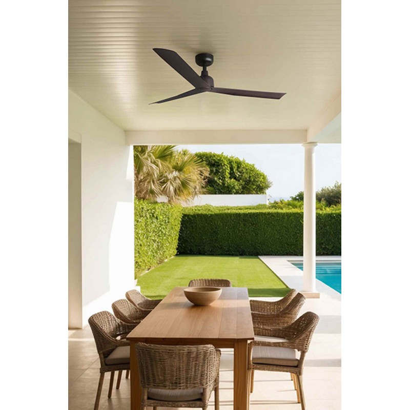 Потолочный вентилятор Faro 34275WT Marine M 1250mm Brown 3P IP44 Seaside Dim Tuya