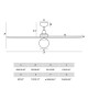 Люстра-вентилятор Faro 34282WT-11L Klim L 1500mm Black 3P Oak Light 1xE27 Tuya
