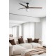 Люстра-вентилятор Faro 34276WT-11L Klim L 1500mm Black 3P Walnut Dark 1xE27 Tuya