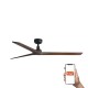Потолочный вентилятор Faro 34276WT Klim L 1500mm Black 3 Blades Walnut Dark Tuya