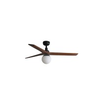 Люстра-вентилятор Faro 34277WW-11L Klim M 1250mm Black 3 Blades Walnut Osc. 1xE27 Wi