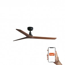 Потолочный вентилятор Faro 34277WT Klim M 1250mm Black 3P Wood Walnut Dark Tuya