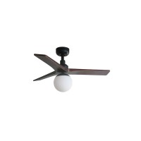 Люстра-вентилятор Faro 34278WW-11L Klim S 925mm Black 3 Blades Walnut Osc. 1xE27 Wiz
