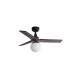 Люстра-вентилятор Faro 34278WW-11L Klim S 925mm Black 3 Blades Walnut Osc. 1xE27 Wiz