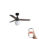 Люстра-вентилятор Faro 34278WT-11L Klim S 925mm Black 3P Walnut Dark 1xE27 Tuya