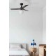 Люстра-вентилятор Faro 34278WW-11L Klim S 925mm Black 3 Blades Walnut Osc. 1xE27 Wiz
