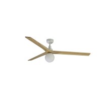 Люстра-вентилятор Faro 34279WW-11L Klim L 1500mm White 3 Blade Oak Light 1xE27 Wiz