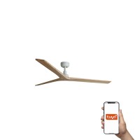 Стельовий вентилятор Faro 34279WT Klim L 1500mm White 3 Blades Oak Light Tuya