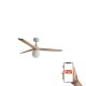 Люстра-вентилятор Faro 34280WT-11L Klim M 1250mm White 3P Oak Light 1xE27 Tuya