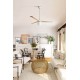 Люстра-вентилятор Faro 34280WT-11L Klim M 1250mm White 3P Oak Light 1xE27 Tuya
