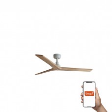 Потолочный вентилятор Faro 34280WT Klim M 1250mm White 3 Blades Oak Light Tuya