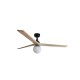 Люстра-вентилятор Faro 34282WW-11L Klim L 1500mm Black 3 Blades Oak Light 1xE27 Wiz