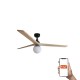 Люстра-вентилятор Faro 34282WT-11L Klim L 1500mm Black 3P Oak Light 1xE27 Tuya