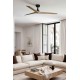 Потолочный вентилятор Faro 34283WT Klim M 1250mm Black 3P Wood Oak Light Tuya