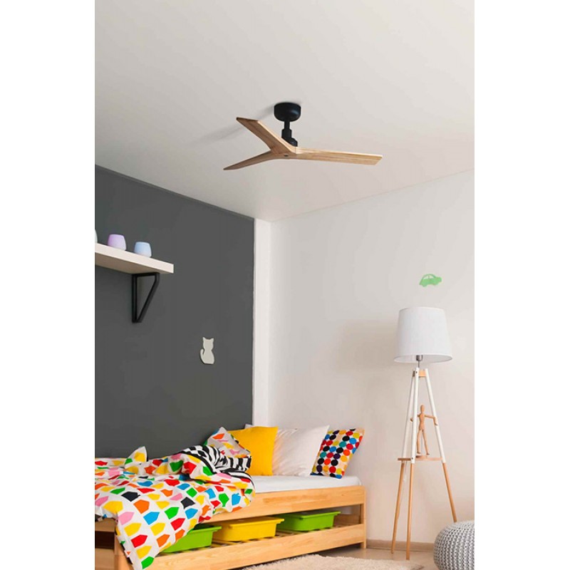 Потолочный вентилятор Faro 34284WT Klim S 925mm Black 3P Wood Oak Light Tuya