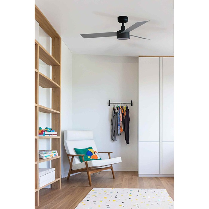 Люстра-вентилятор Faro 34285WW-1TW Cruiser S 1060mm Black 3 Blades Alum 18W LED Wiz