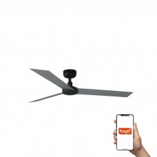 Потолочный вентилятор Faro 34286WT Cruiser L 1320mm Black 3 Blades Alluminium Tuya