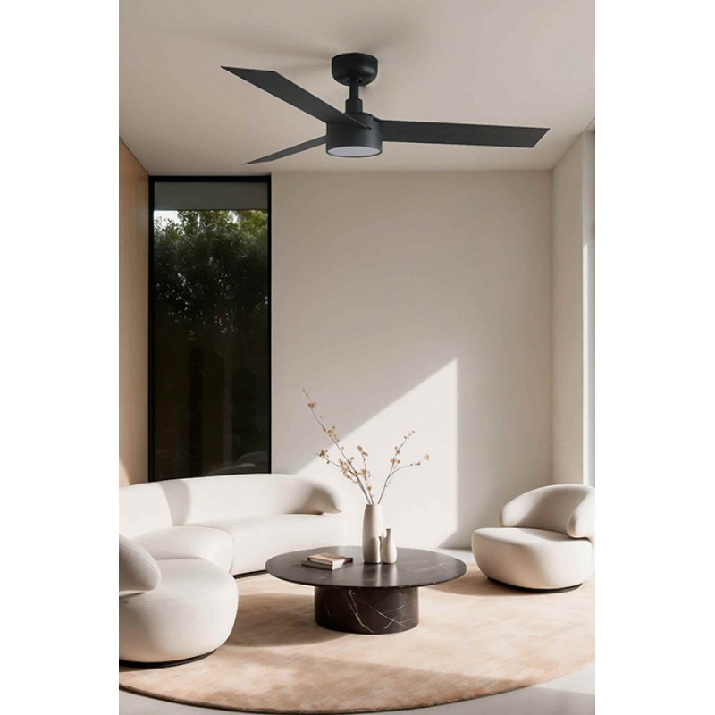 Люстра-вентилятор Faro 34289WT-1TW Cruiser S 1060mm Black 3 Blades 18W LED Dim Tuya