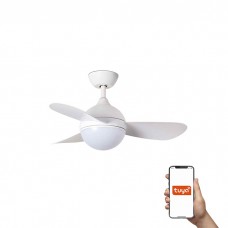 Люстра-вентилятор Faro 34300WT Hvar 970mm White 3 Blades 24W Tuya