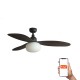 Люстра-вентилятор Faro 34301WT-11L Palma M 1290mm Brown 3P IP44 Seaside 1xE27 Tuya