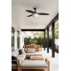 Люстра-вентилятор Faro 34301WT-11L Palma M 1290mm Brown 3P IP44 Seaside 1xE27 Tuya